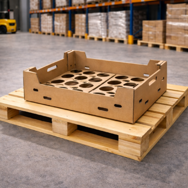 Kompletna industrijska zaštitna ambalaža: petoslojna kutija, kartonsko saće i ugaonici za osetljivu robu